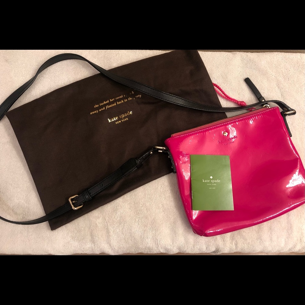 Kate Spade Pink Vivid Jackson Square Crossbody Bag